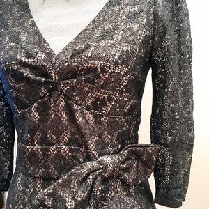 Marc Jacobs black/metallic lace dress
